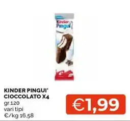Mercatò Kinder Pinguì cioccolato offerta