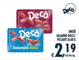 Deco Supermercati Decò Salamini dolci offerta