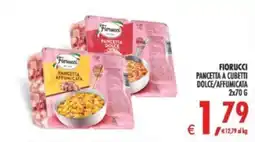 Deco Supermercati Fiorucci Pancetta a cubetti dolce/affumicata offerta