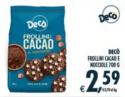 Deco Supermercati Decò Frollini Cacao e Nocciole offerta