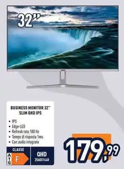 Unieuro Business Monitor 32" Slim QHD IPS offerta