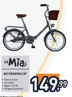 Unieuro La Mia Bici Pieghedole 20" offerta