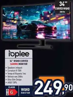 Unieuro Ioplee 34" WQHD Curved Gaming Monitor offerta