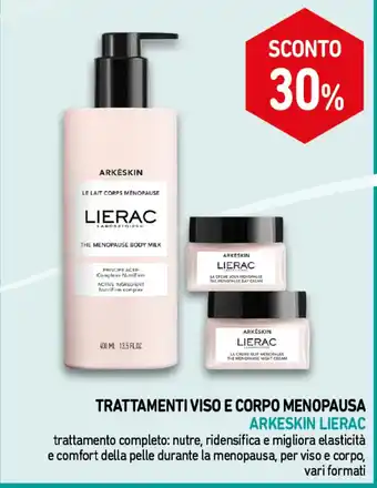 Trattamenti viso e corpo menopausa Arkéskin Lierac