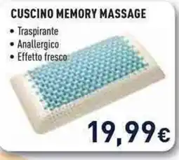 Unieuro Cuscino memory massage offerta