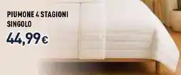 Unieuro Piumone 4 stagioni singolo offerta