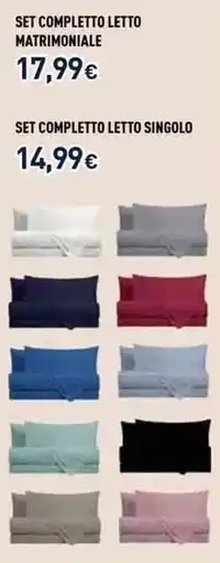 Unieuro Set completo letto matrimoniale offerta