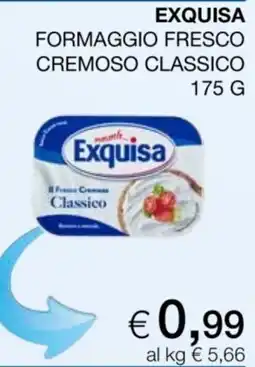 In Coop Exquisa formaggio fresco cremoso classico offerta