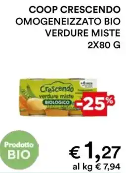 In Coop Crescendo verdure miste biologico offerta