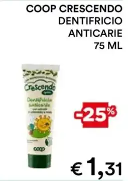 In Coop Dentifricio anticarie Crescendo offerta