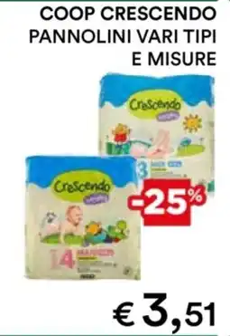 In Coop Pannolini Crescendo offerta