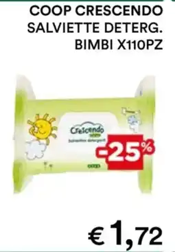 In Coop Salviette deterg. Bimbi Crescendo offerta