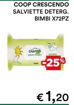 In Coop Salviette deterg. Bimbi Crescendo offerta