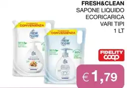 In Coop Sapone liquido ecoricarica Fresh&Clean offerta