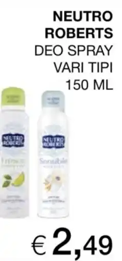 In Coop Neutro Roberts deo spray offerta