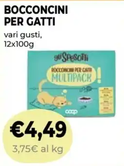 In Coop Bocconcini per gatti giuSpesoti offerta