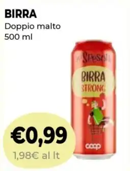 In Coop Birra strong offerta