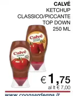 In Coop Calvé ketchup classico/piccante top down offerta
