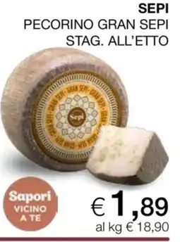 In Coop Sepi pecorino gran sepi stag. all'etto offerta