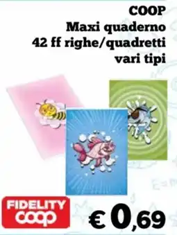 In Coop Maxi quaderno COOP offerta