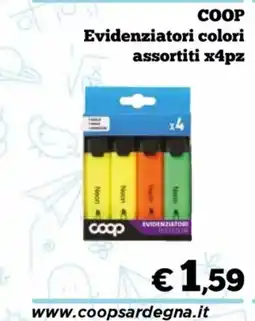 In Coop Evidenziatori colori COOP offerta