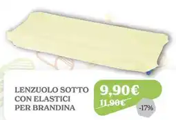 Iperbimbo Lenzuolo sotto con elastici per brandina offerta