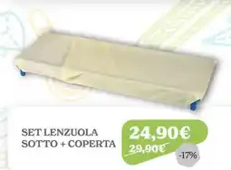 Iperbimbo Set lenzuola sotto + coperta offerta