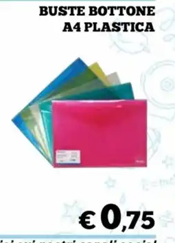 In Coop Buste bottone a4 plastica offerta