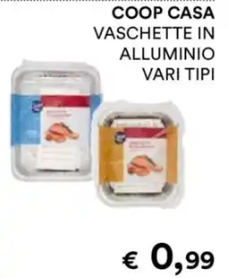 In Coop Vaschette in alluminio offerta