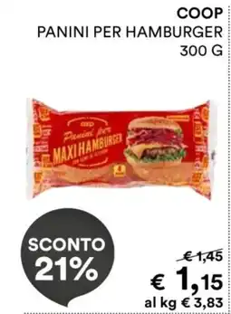 In Coop Panini per Maxi Hamburger offerta