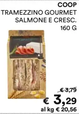 In Coop Coop tramezzino gourmet salmone e cresc. offerta