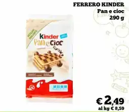 In Coop Ferrero Kinder Pan e cioc offerta