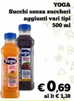 In Coop Succhi senza zuccheri aggiunti Yoga offerta