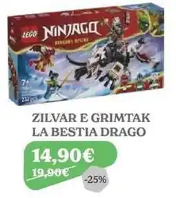 Iperbimbo Lego Ninjago Zilvar e Grimtak la bestia drago offerta