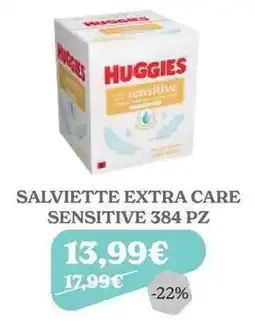 Iperbimbo Huggies salviette extra care sensitive offerta