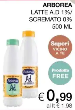 In Coop Arborea latte a.d 1% offerta