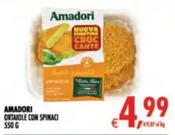 Deco Supermercati Amadori ortajole con spinaci offerta