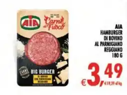 Deco Supermercati AIA Hamburger di bovino al Parmigiano Reggiano offerta