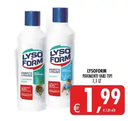 Deco Supermercati Lysoform pavimenti vari tipi offerta