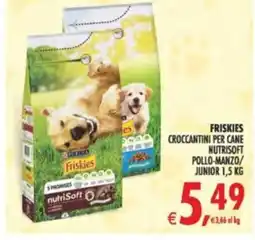 Deco Supermercati Friskies croccantini per cane nutrisoft pollo-manzo/junior offerta
