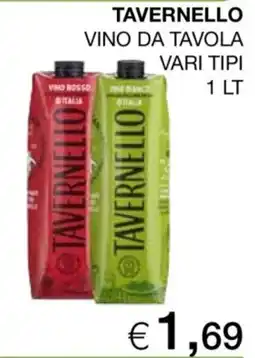 In Coop Tavernello vino da tavola offerta