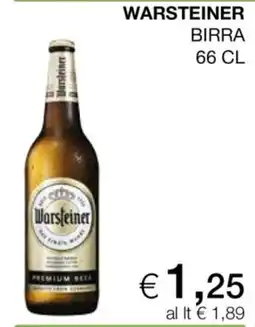 In Coop Warsteiner birra offerta