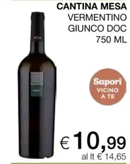 In Coop Cantina Mesa Vermentino Giunco Doc offerta
