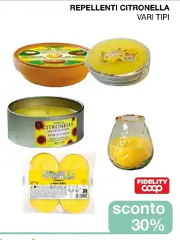 In Coop Repellenti citronella vari tipi offerta