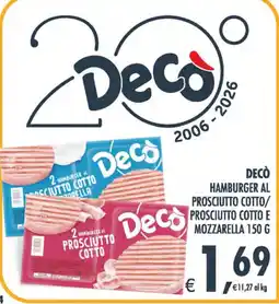 Deco Maxistore Decò Hamburger al Prosciutto Cotto offerta