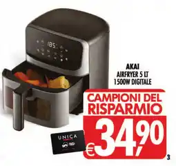 Deco Maxistore Akai airfryer 5 lt offerta