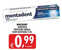 Deco Maxistore Mentadent dentifricio protezione famiglia offerta