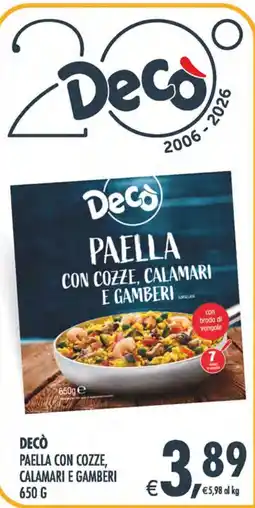 Deco Maxistore Decò Paella con cozze, calamari e gamberi offerta