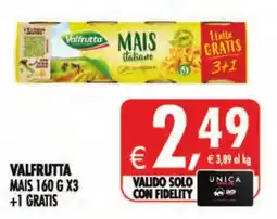 Deco Maxistore Valfrutta Mais italiano offerta