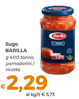 Tocal Sugo BARILLA tonno offerta